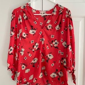 Rebecca Taylor poppy silk blouse size 4